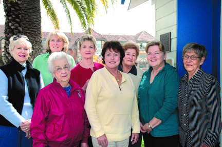 House of Treasures is run by a group of some 50 dedicated volunteers. Pictured are eight who gathered at House of Treasures to sort donated items and arrange new displays. From left back row: Helen Bundgen, Mary Brooks, Carol Sherline and Birgit Bielitzer. Front row from left: Nadine Hansen, Mimi Michael, Linda Noonan and Betty Ewing.